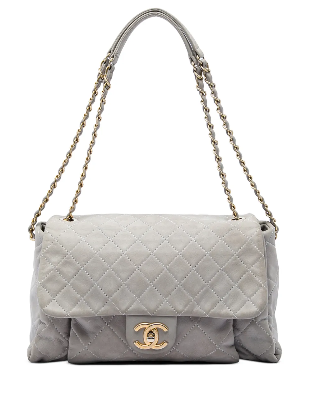 CHANEL Pre-Owned 2012-2013 Large Quilted Iridescent Calfskin Chic Quilt Flap shoulder bag - Grau