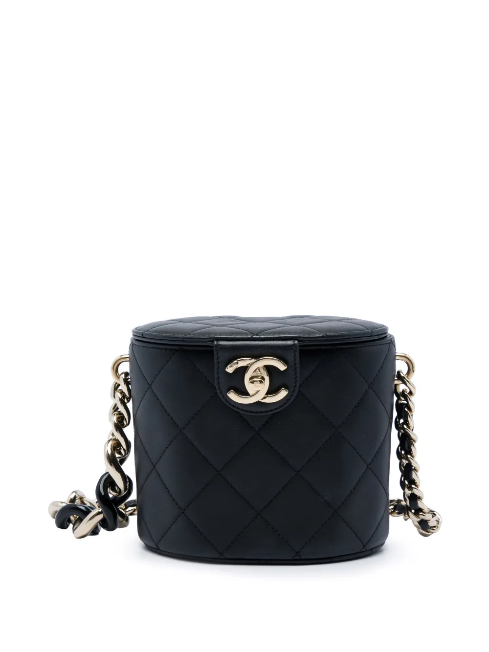 CHANEL Pre-Owned 2019 CC Lambskin Elegant Chain Case vanity bag - Nero