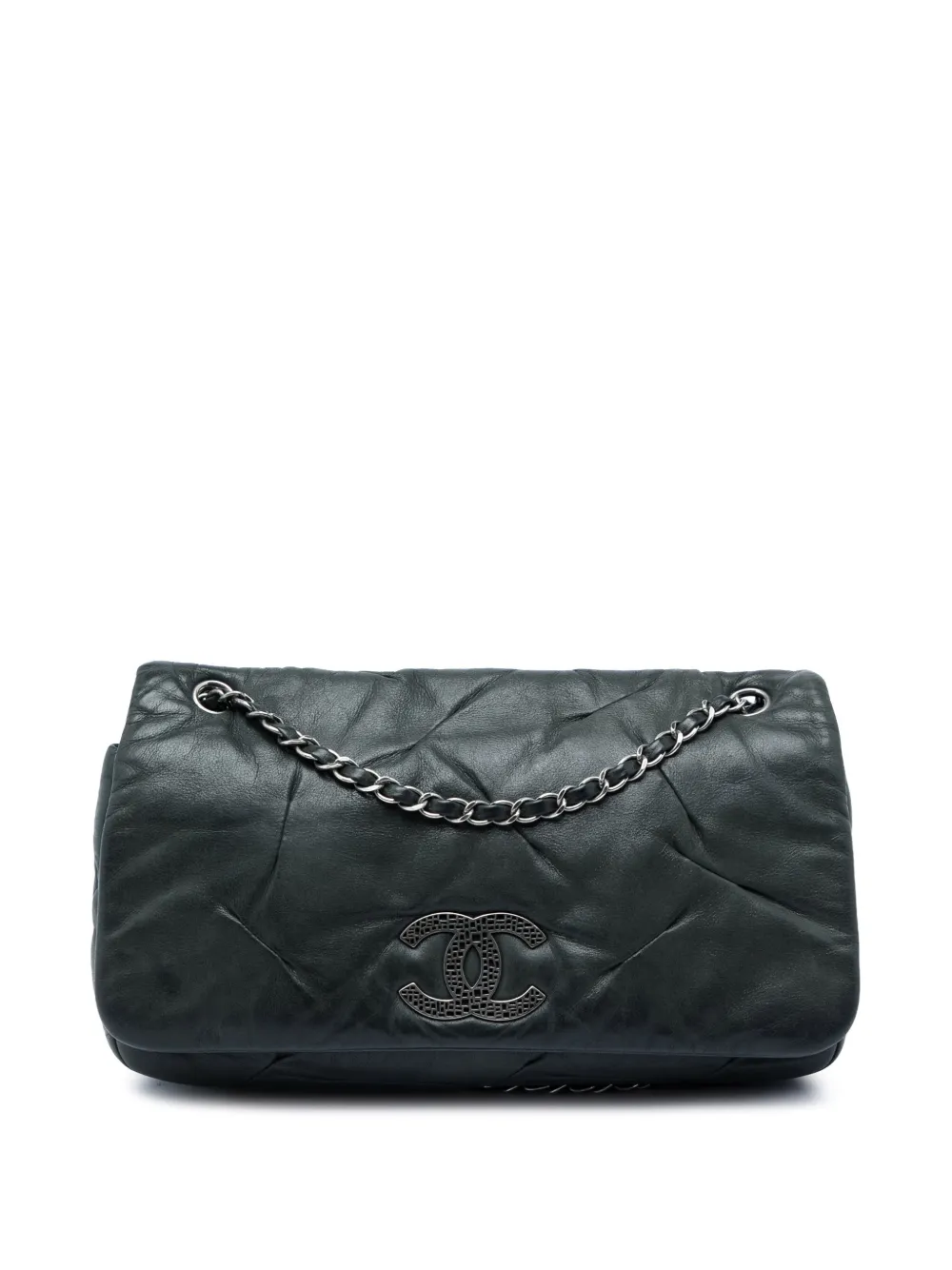 CHANEL Pre-Owned 2010-2011 Iridescent Calfskin East West Glint Flap shoulder bag - Nero