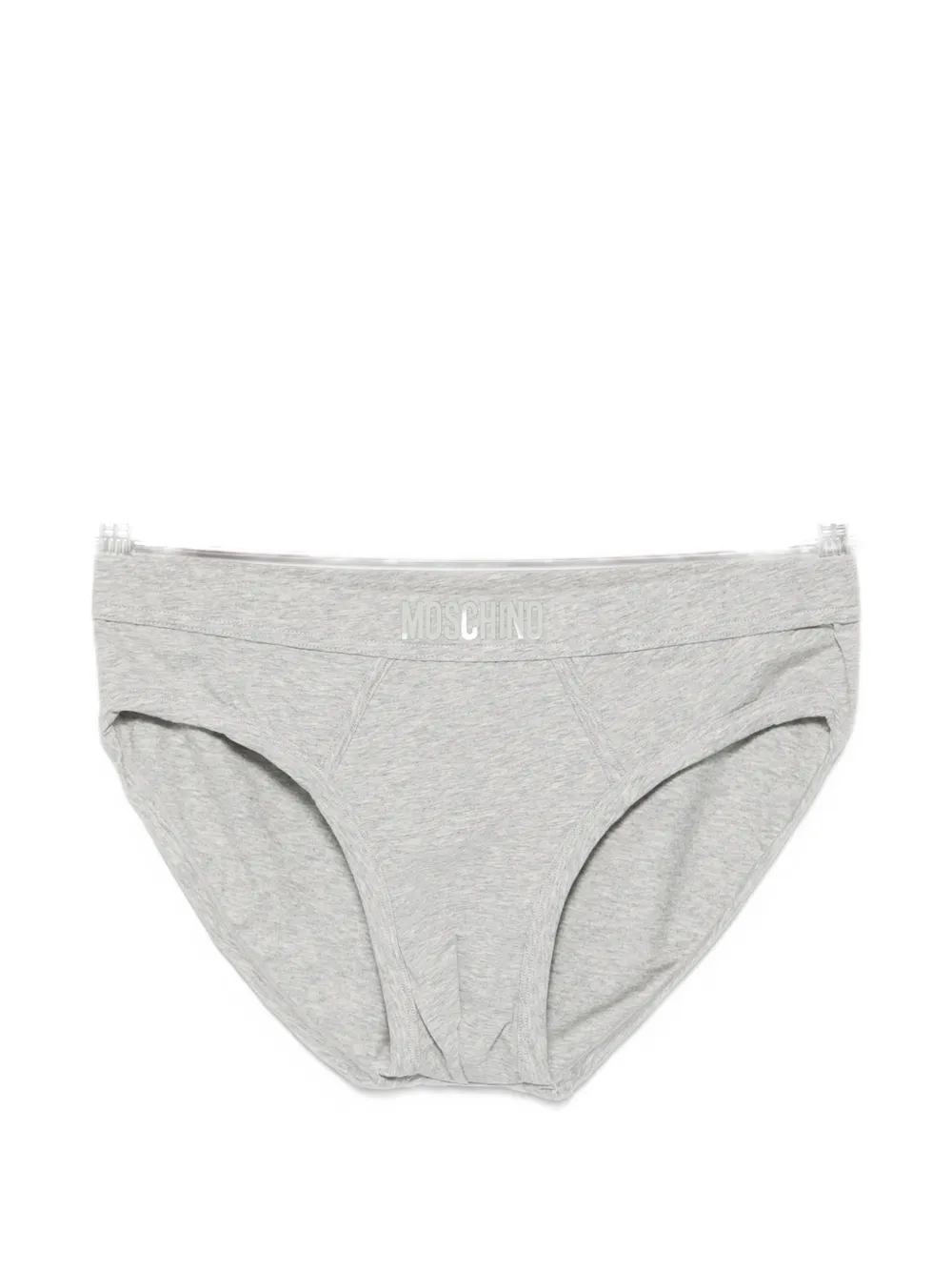 Moschino Drie slips met logo-print Grijs