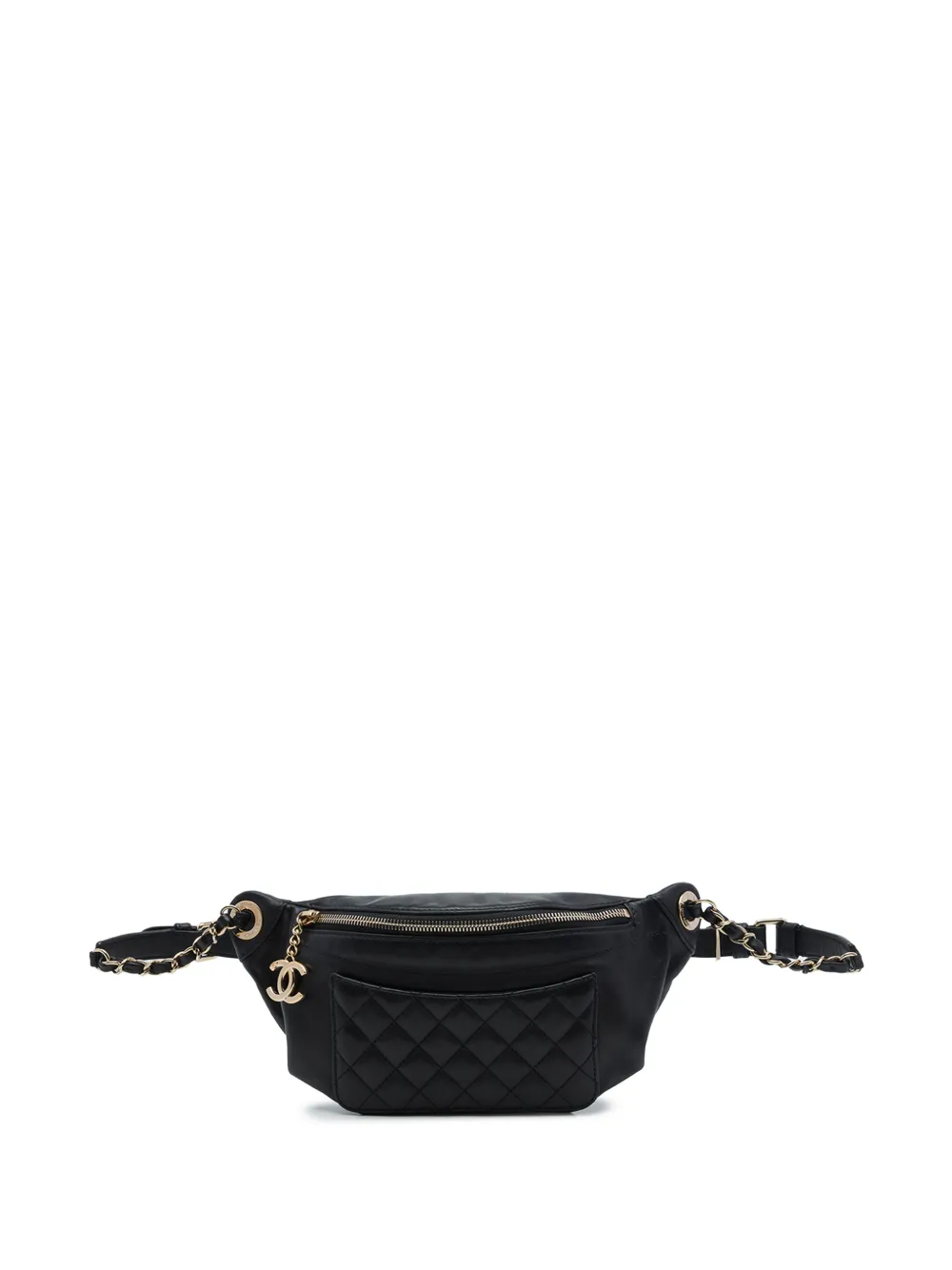 CHANEL Pre-Owned sac banane à design matelassé (2019) - Noir