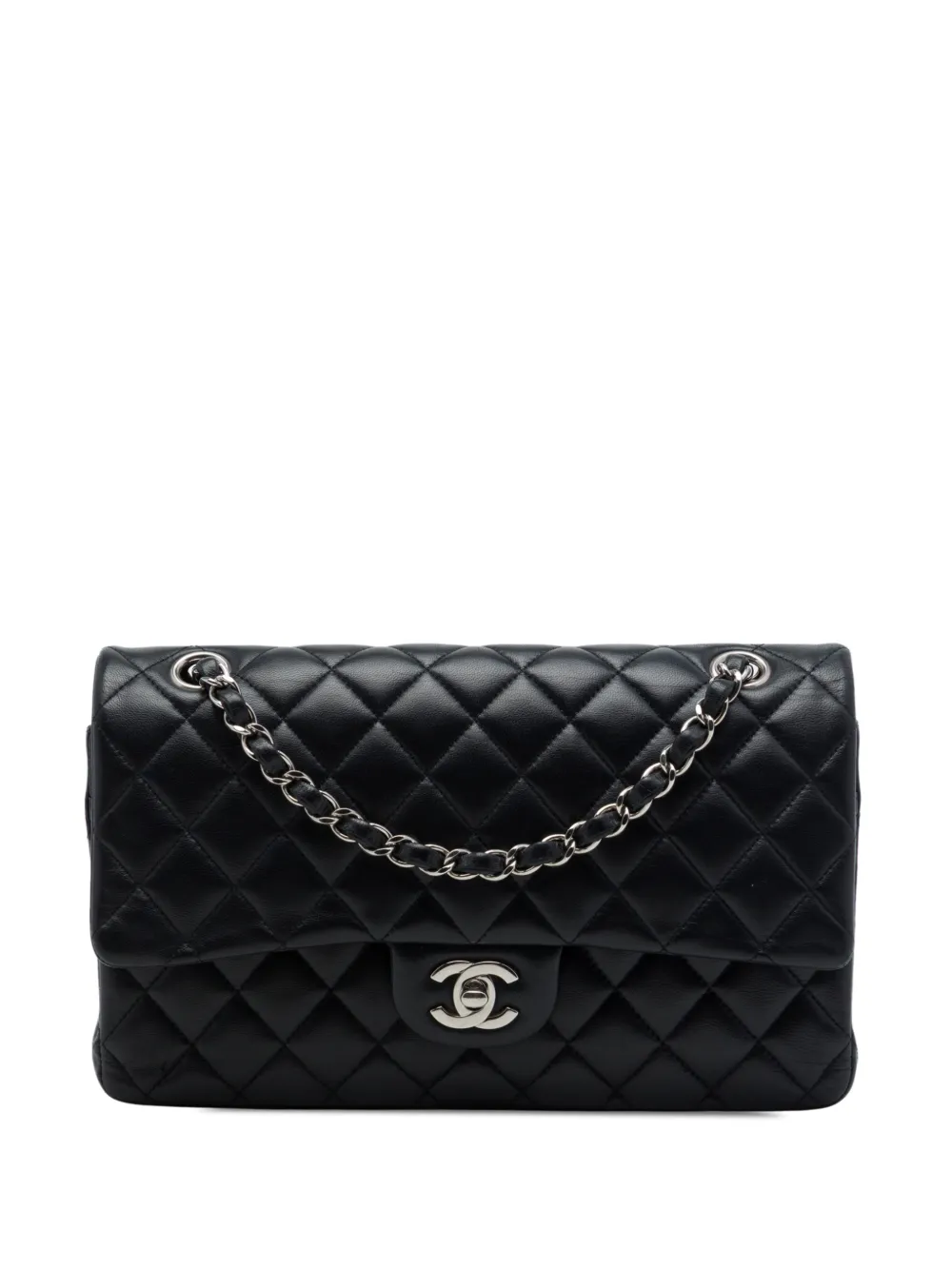 CHANEL Pre-Owned 2018-2019 Medium Classic Lambskin Double Flap shoulder bag - Nero
