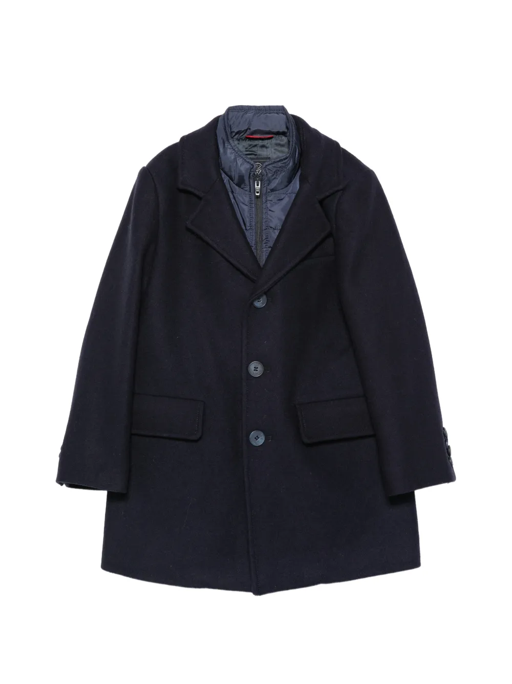 Fay Kids layered single-breasted coat - Blu