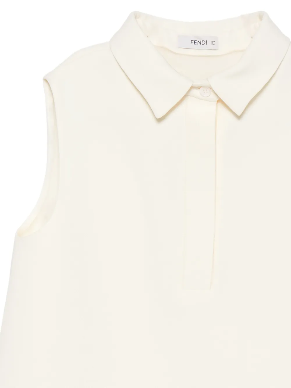 Fendi Kids Mouwloze jurk Beige