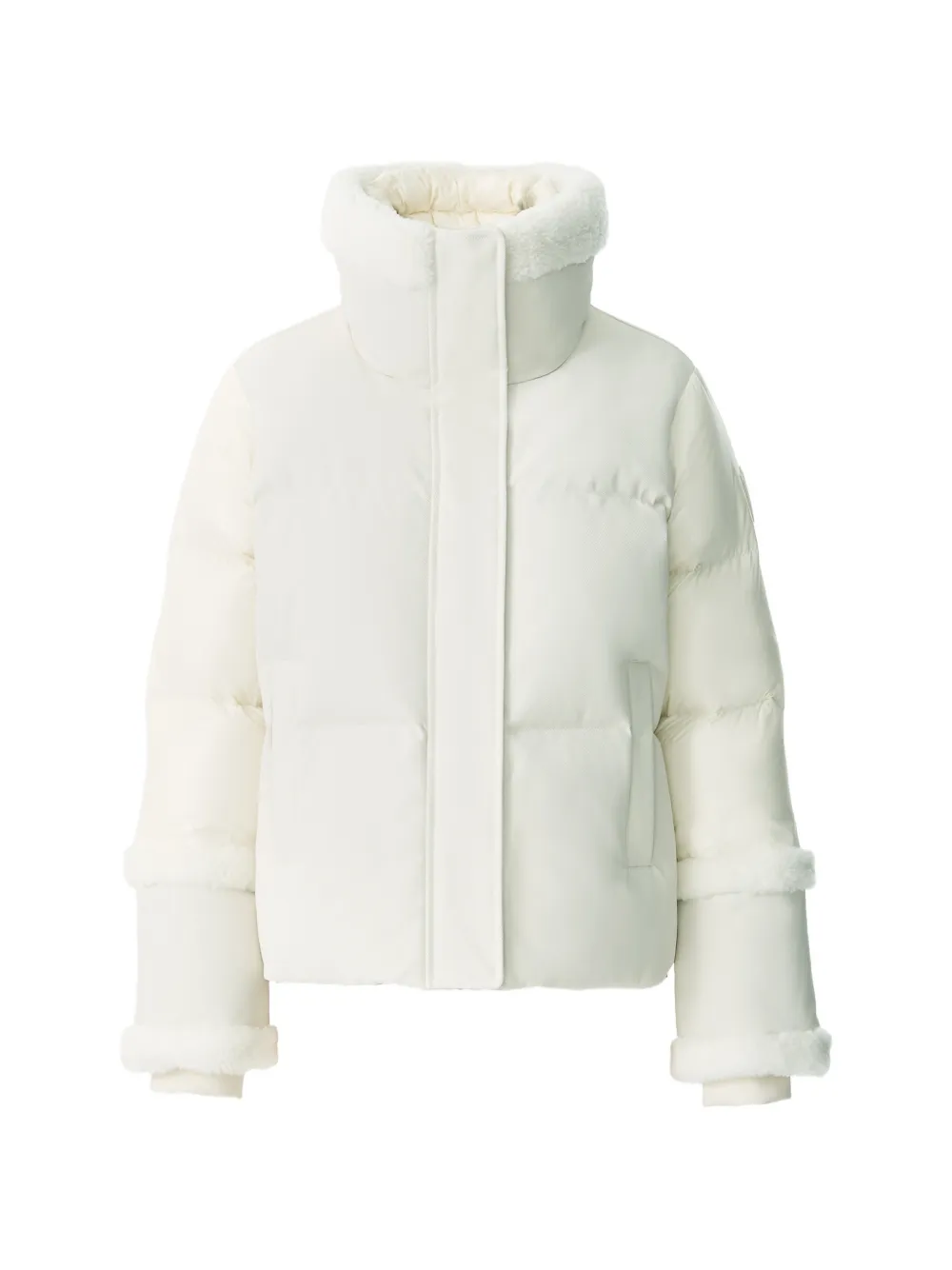 Mackage Lydana shearling-trim jacket - Bianco