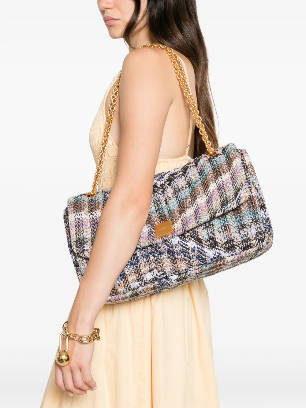 Missoni Schoudertas met zigzagpatroon Beige