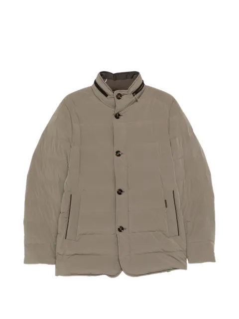 Moorer quilted button-front jacket