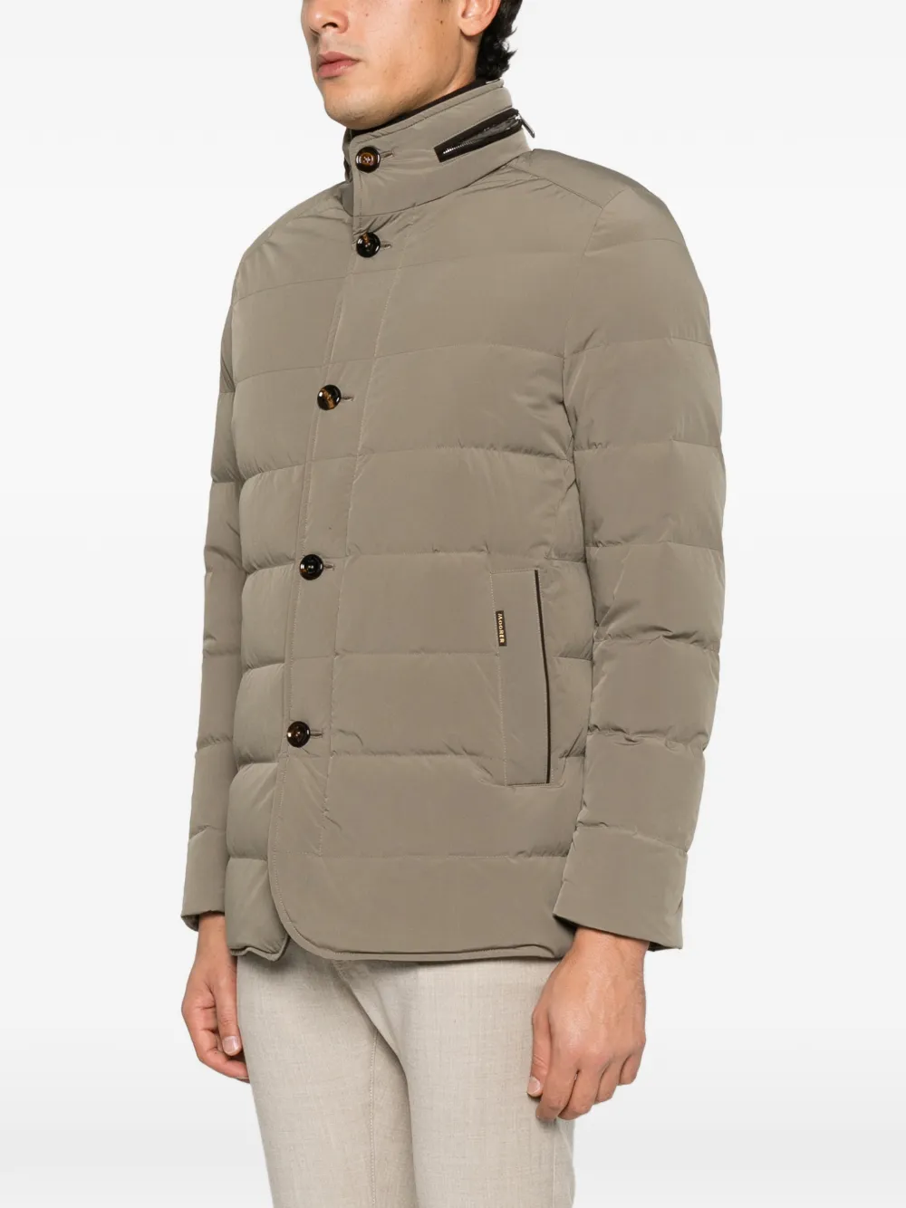 Moorer quilted button-front jacket Bruin