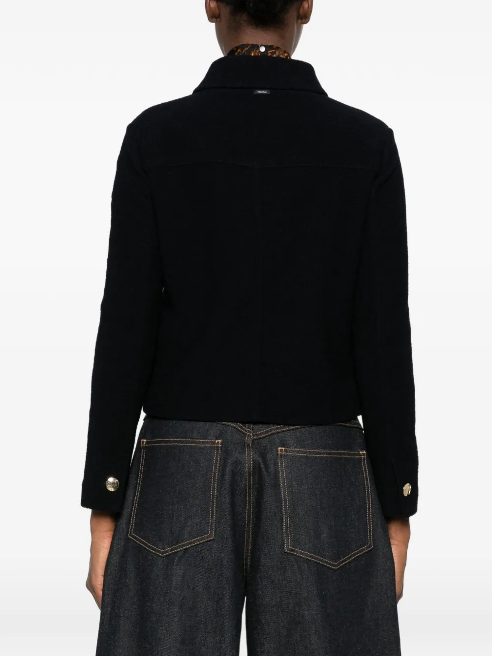 'S Max Mara button-up wool jacket Blauw
