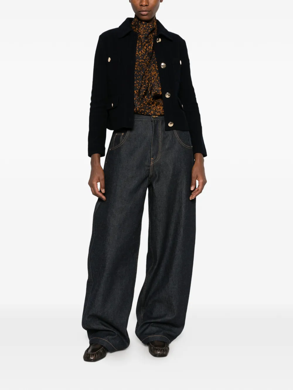 'S Max Mara button-up wool jacket Blauw