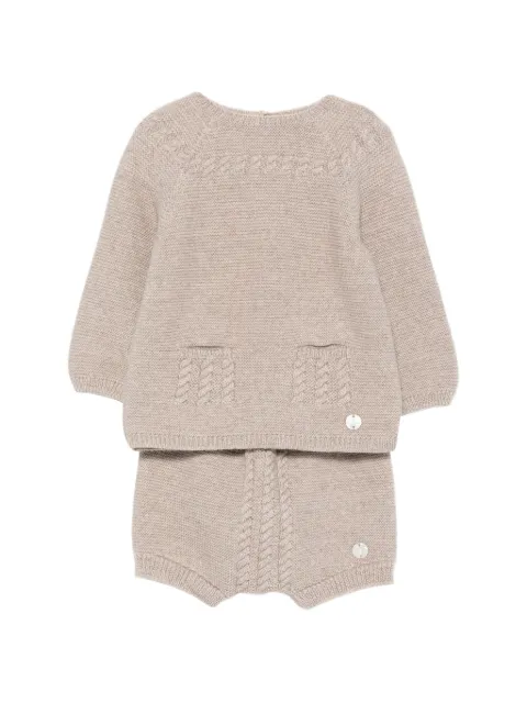 Paz Rodriguez cable-knit two-piece set