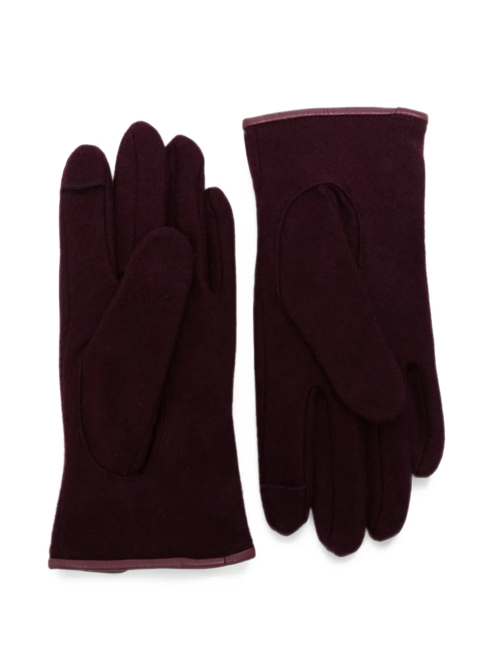 Vivienne Westwood Perforated Panelled Gloves In Burgundy