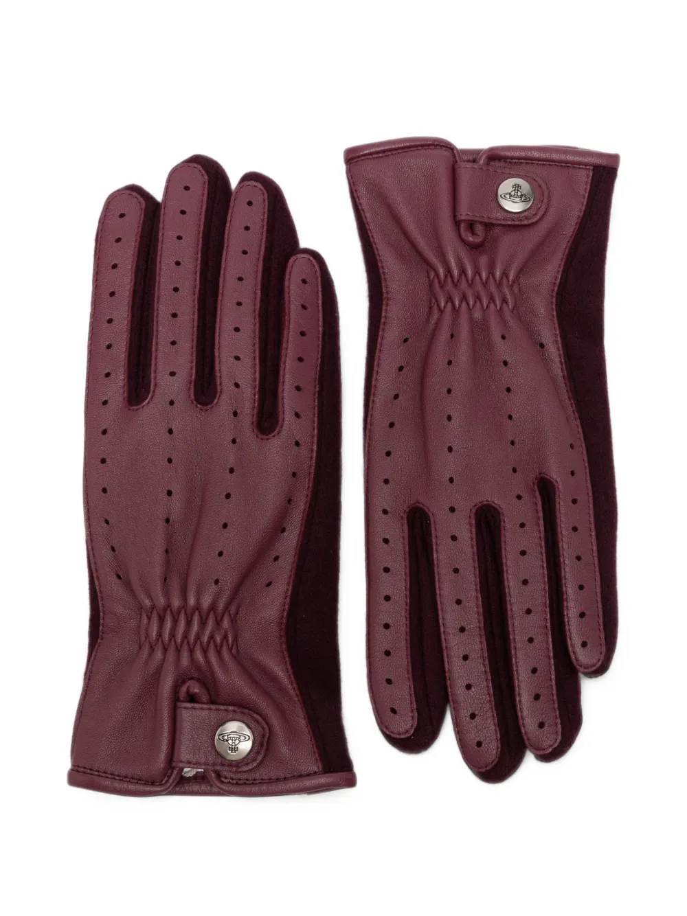 Vivienne Westwood perforated panelled gloves