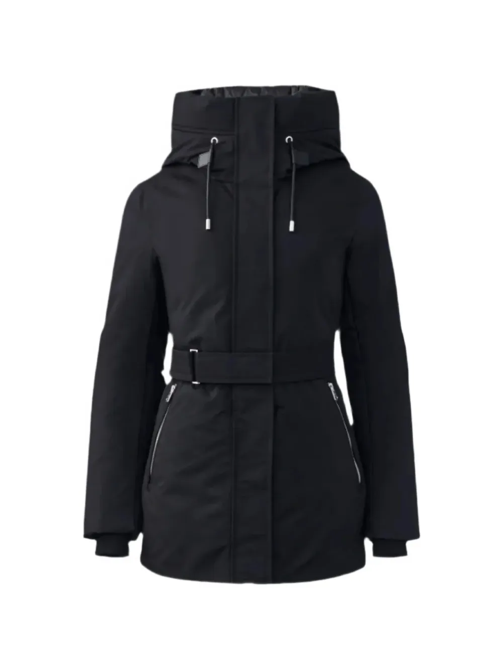 Mackage Jeni-NF belted hooded jacket - Nero