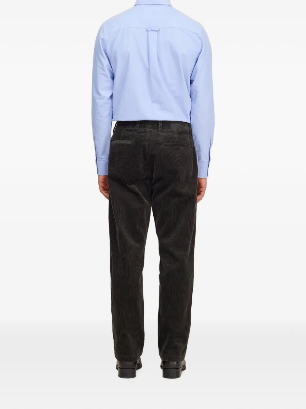 NN07 Aden ribfluwelen broek Zwart