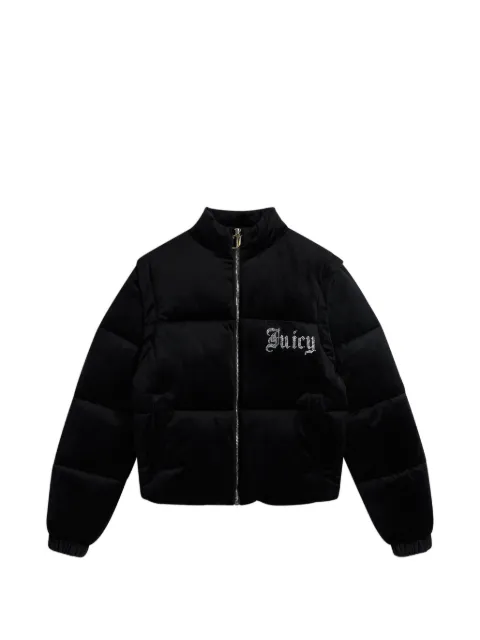 Juicy Couture diamanté-logo puffer jacket