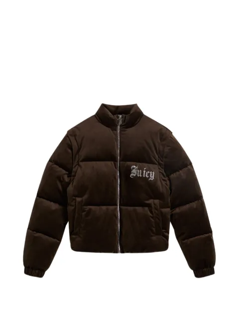 Juicy Couture Diamanté detachable-sleeve puffer jacket