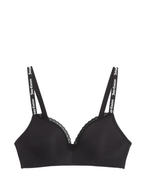 Juicy Couture ribbed lace-trim bralette