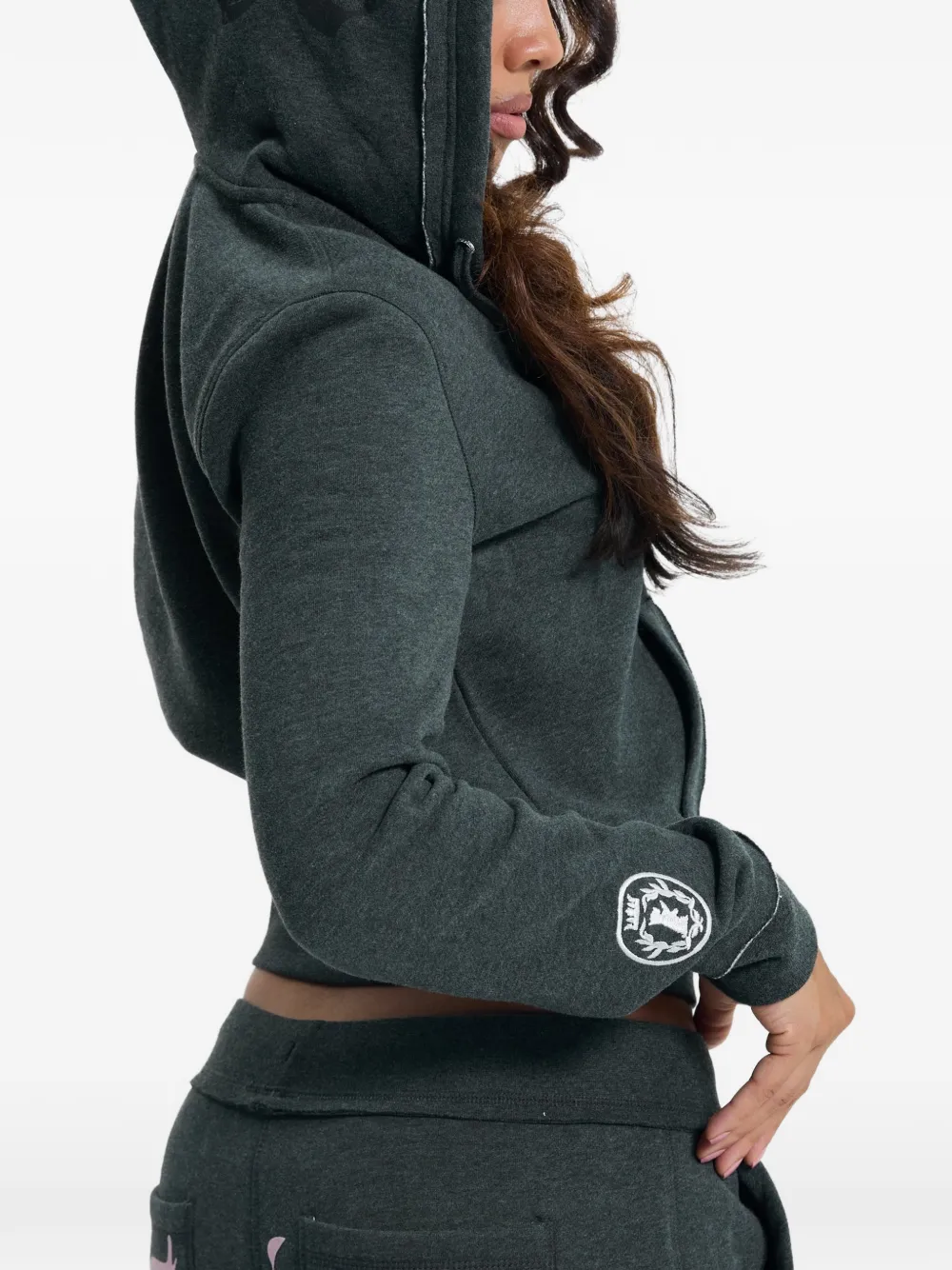 Juicy Couture Hoodie met logoprint en rits Grijs