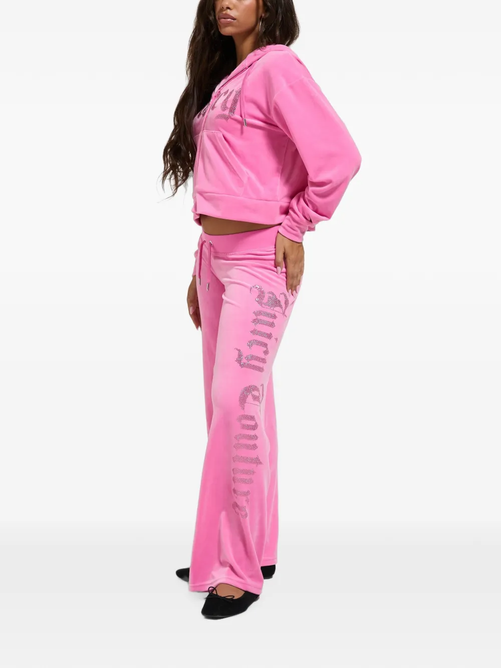 Juicy Couture Cropped hoodie Roze
