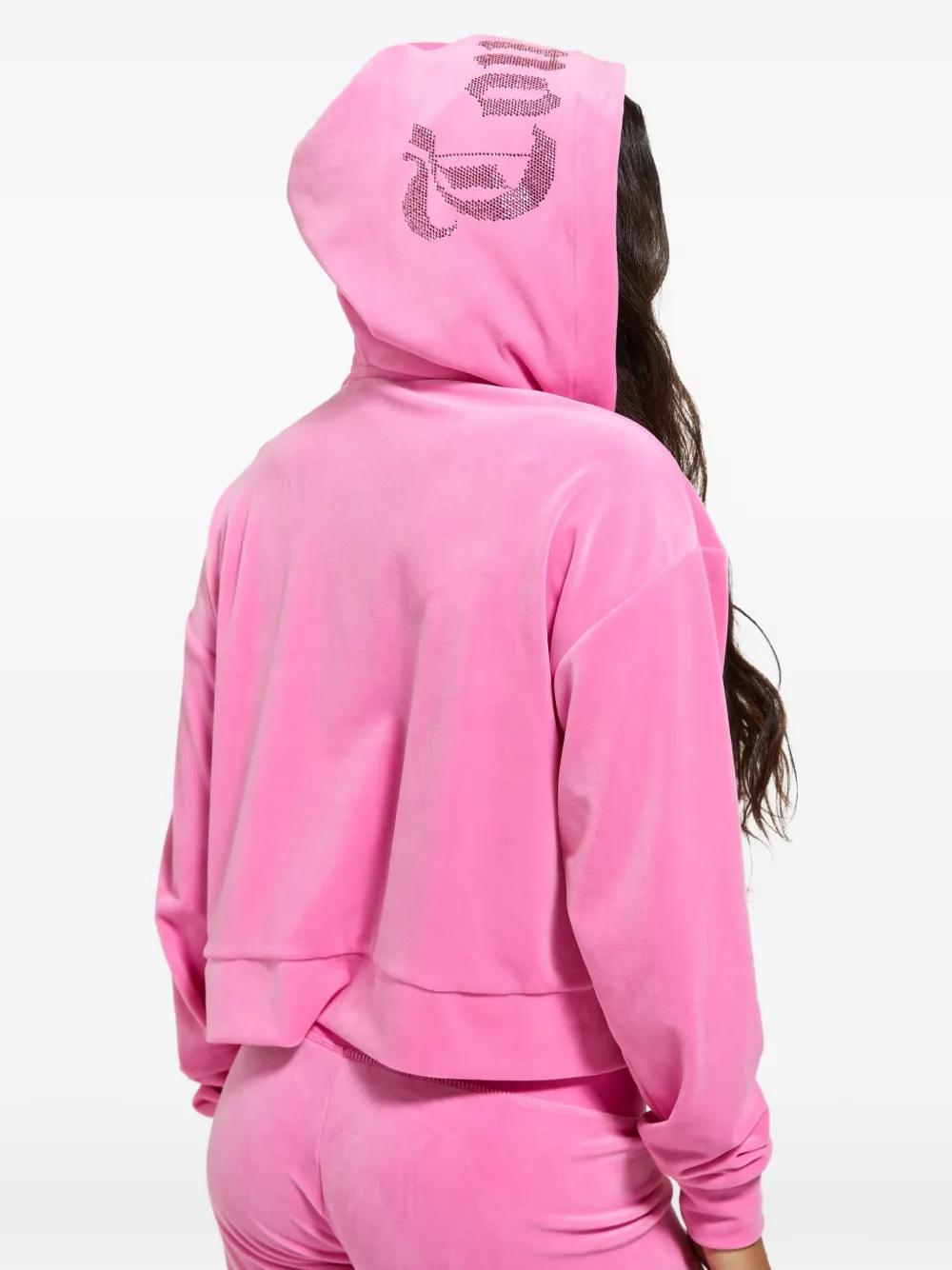 Juicy Couture Cropped hoodie Roze