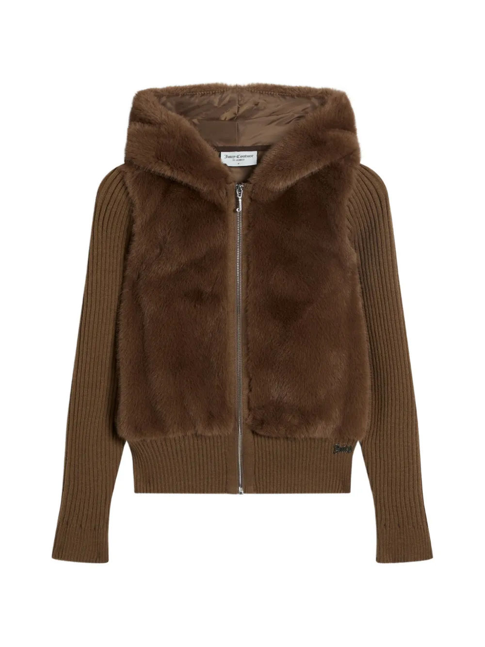 Juicy Couture veste en maille et fourrure artificielle - Marron Juicy Couture veste en maille et fourrure artificielle - Marron