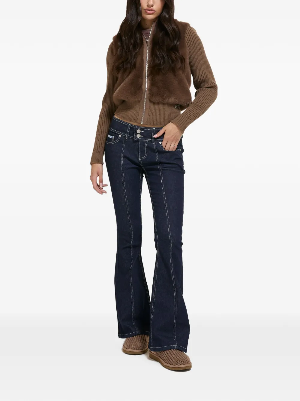 Juicy Couture Gebreid jack van imitatiebont Bruin