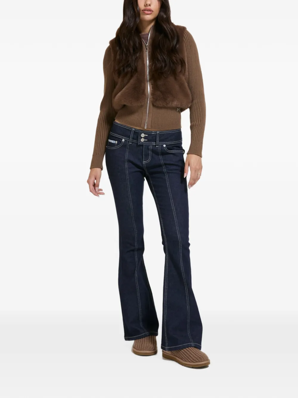 Juicy Couture Gebreid jack van imitatiebont Bruin
