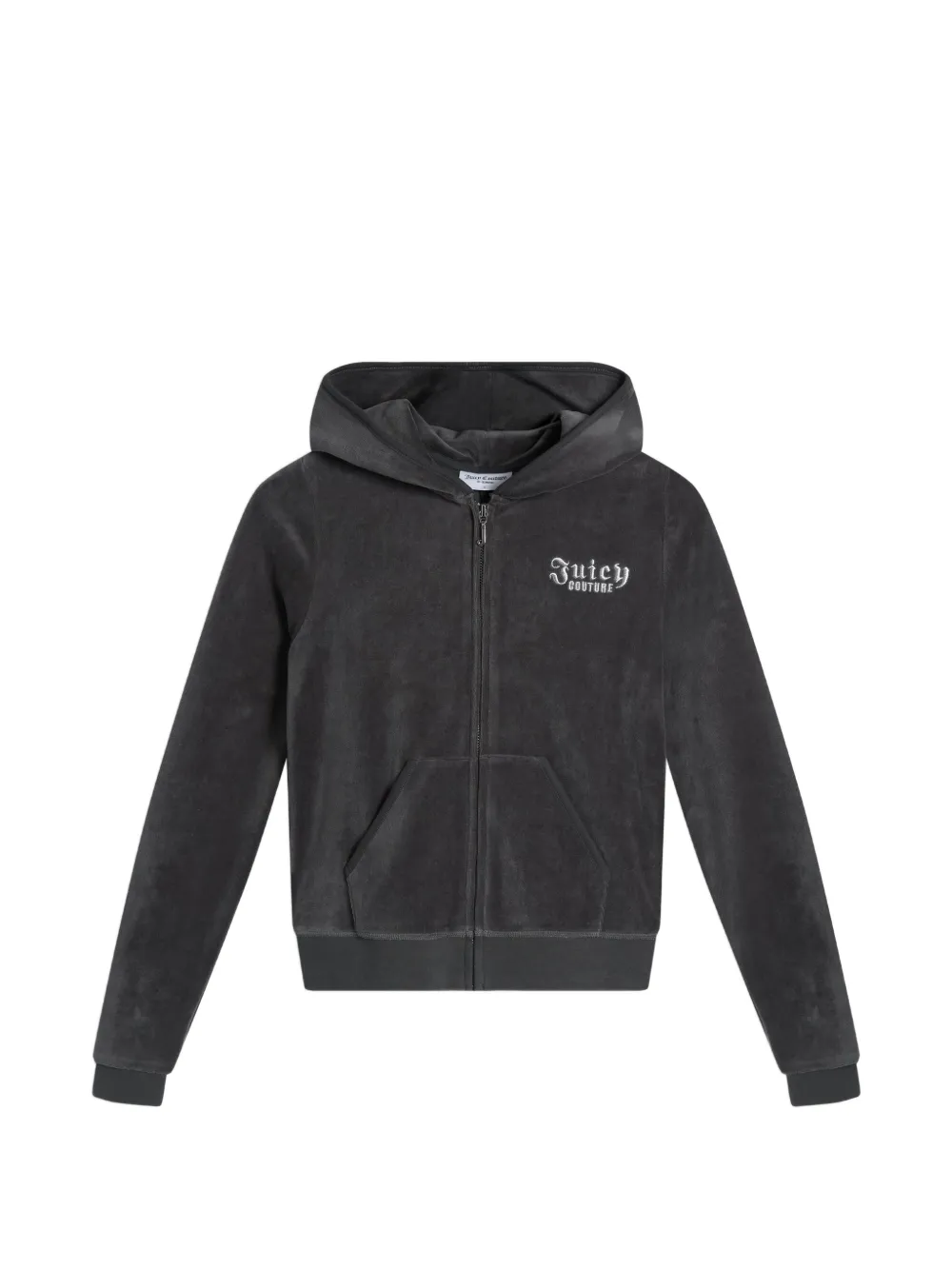 Juicy Couture Robyn embellished velour hoodie - Grigio