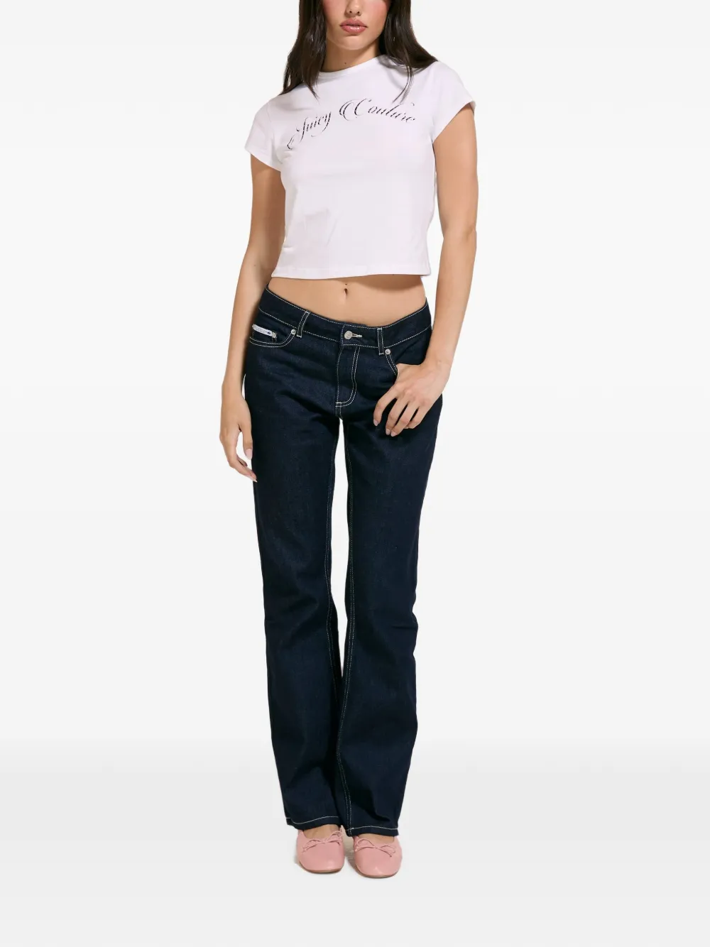 Juicy Couture T-shirt verfraaid met stras Wit