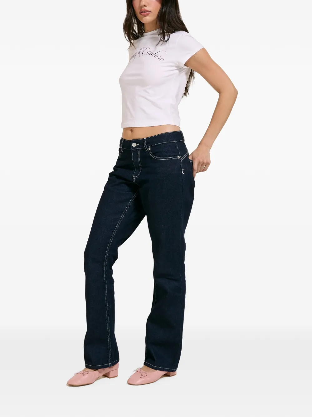Juicy Couture T-shirt verfraaid met stras Wit