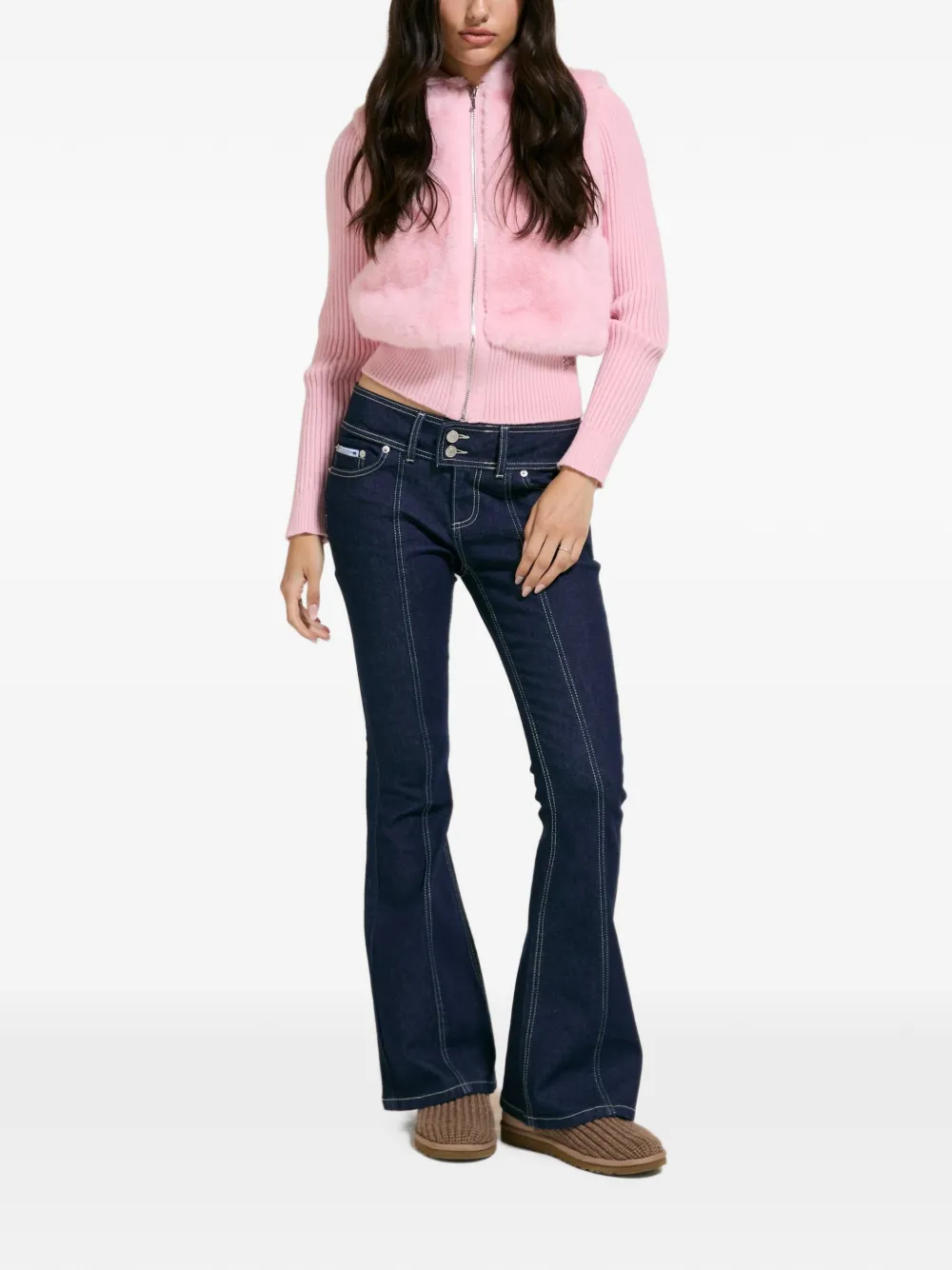 Juicy Couture Hoodie van imitatiebont Roze