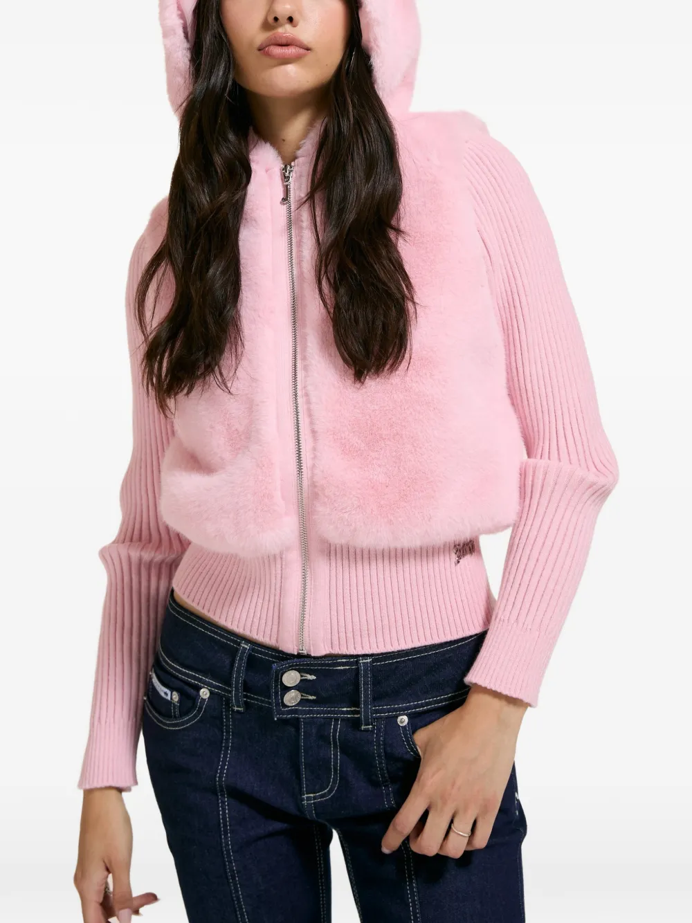 Juicy Couture Hoodie van imitatiebont Roze