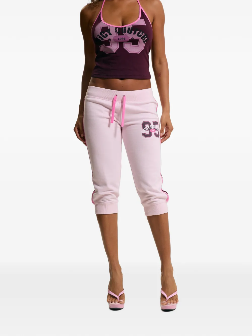 Juicy Couture Haltertop met logoprint Paars