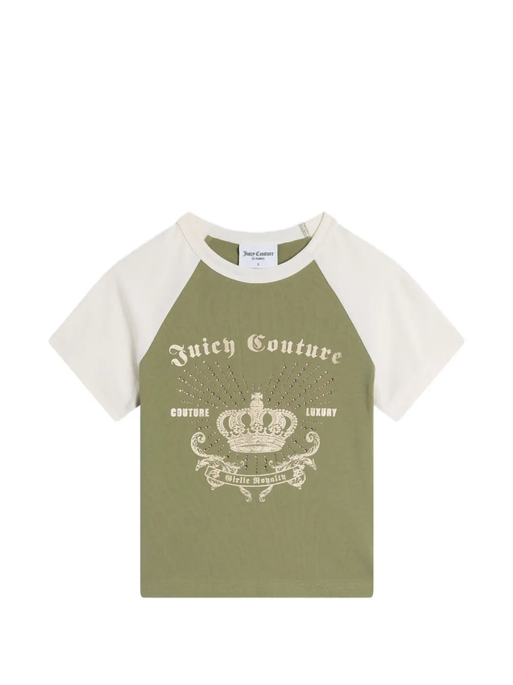 Juicy Couture t-shirt à ornements strassés et coutures raglan - Vert