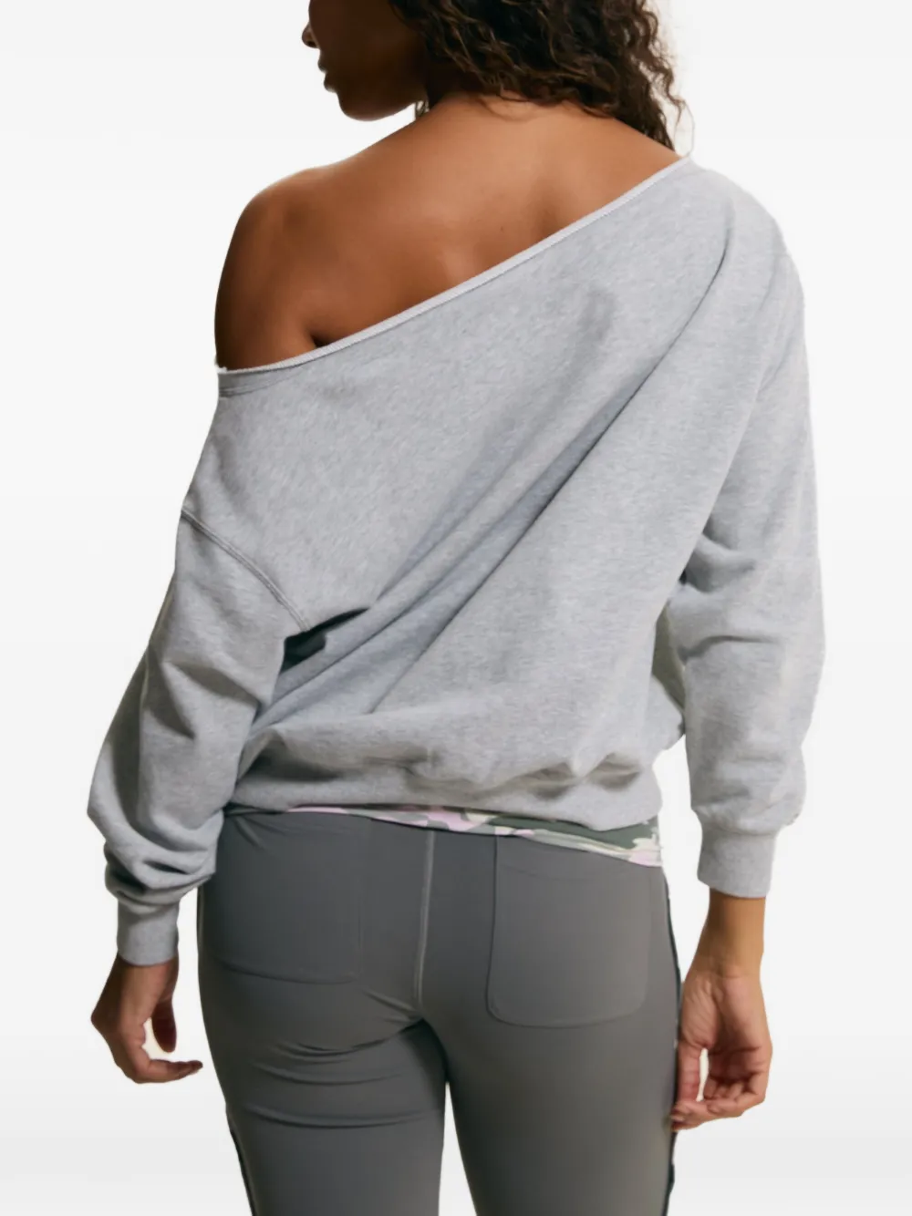 Juicy Couture Off-shoulder sweater met logo-print Grijs