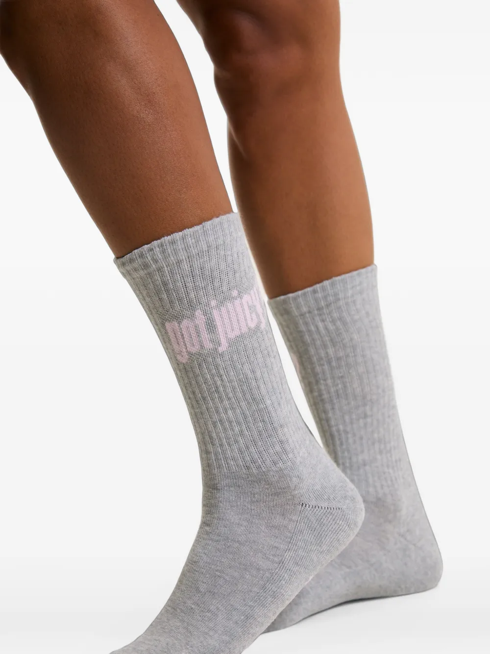 Juicy Couture slogan-print ribbed socks (set of three) - Rosa