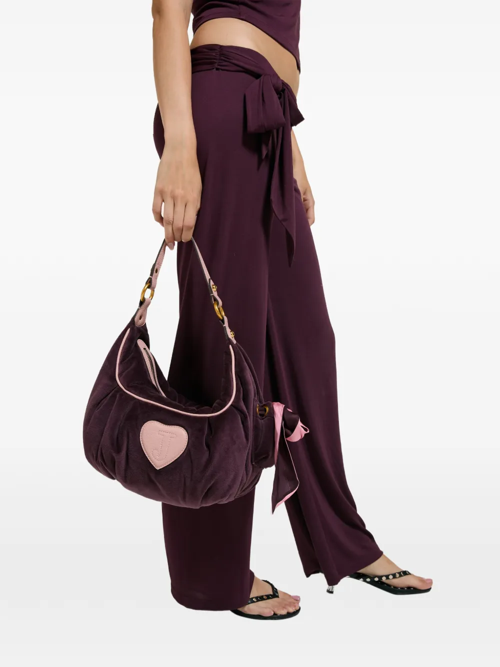 Juicy Couture Winetasting crest velour tote bag - Viola