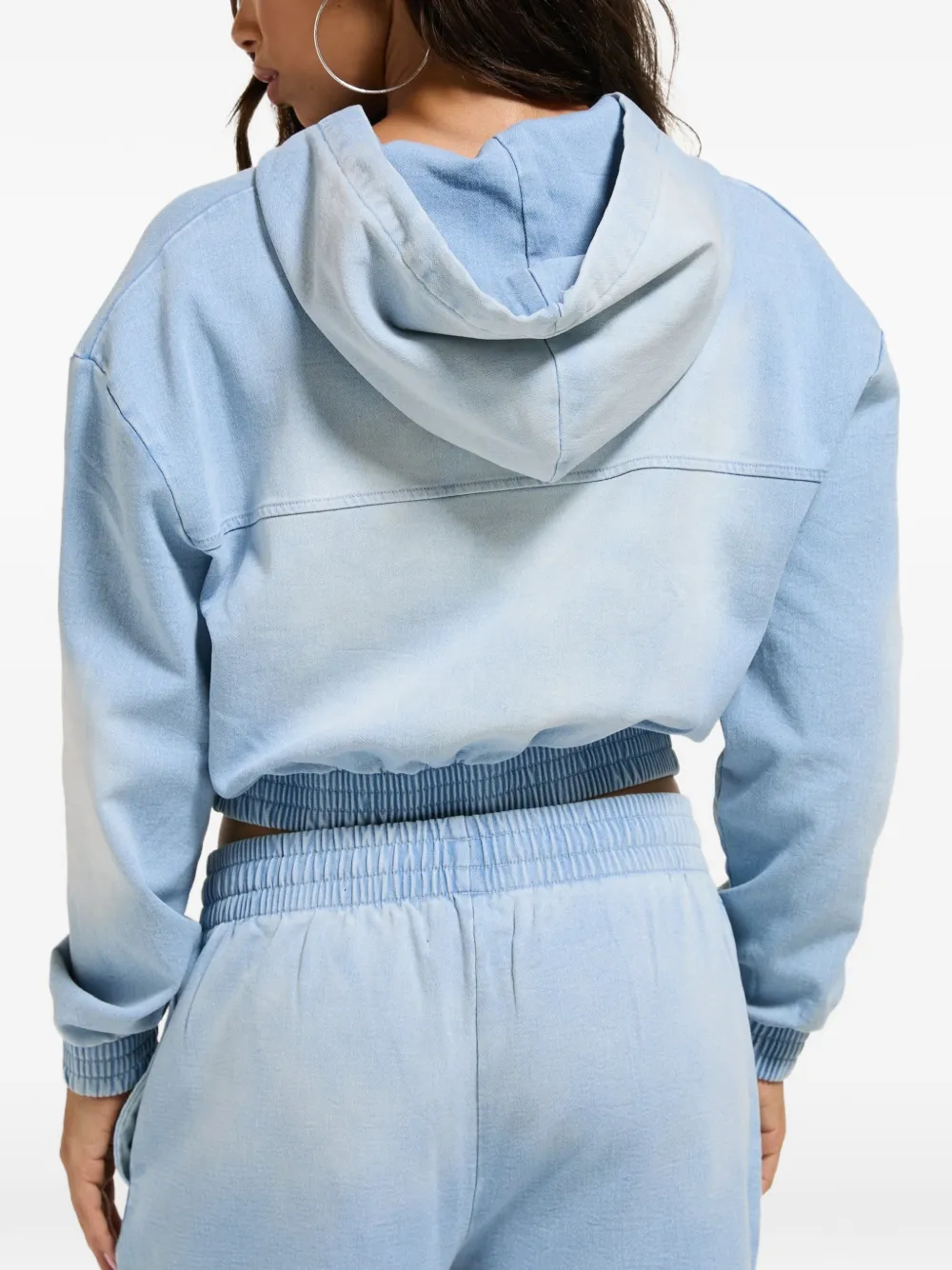 Juicy Couture Gesmockte hoodie met logo van stras Blauw