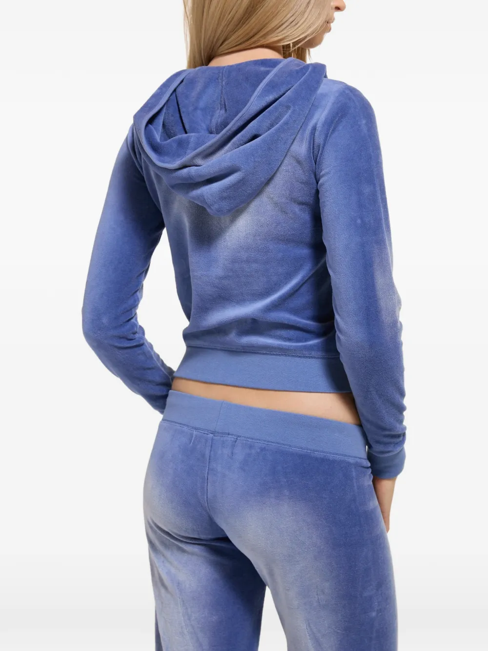 Juicy Couture Heritage fluwelen hoodie Blauw