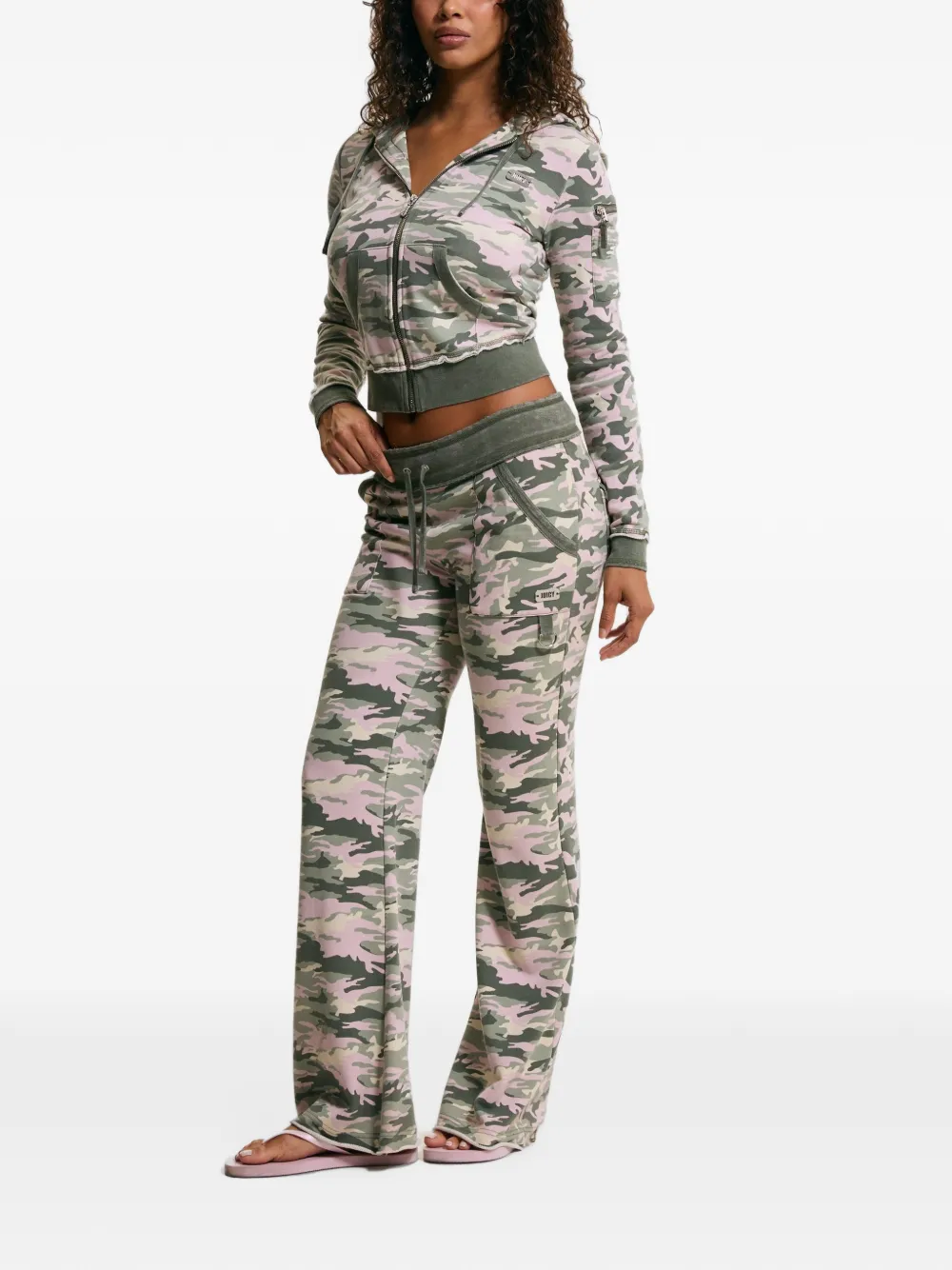 Juicy Couture Hoodie met camouflageprint Groen