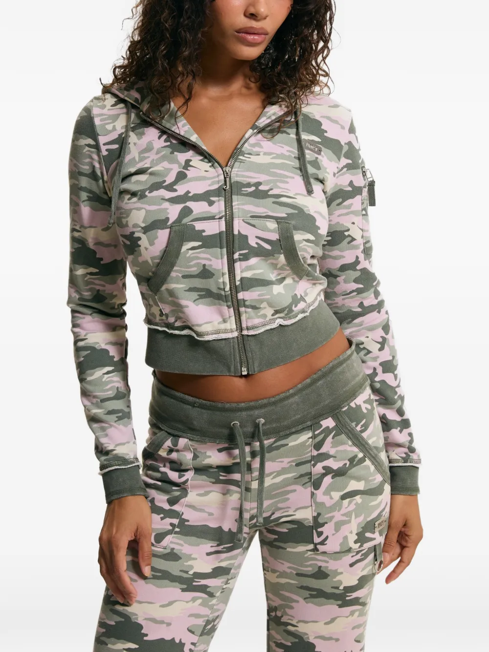 Juicy Couture Hoodie met camouflageprint Groen