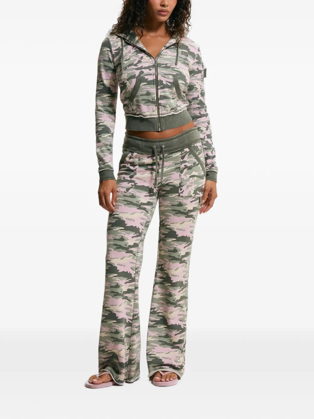 Juicy Couture Hoodie met camouflageprint Groen