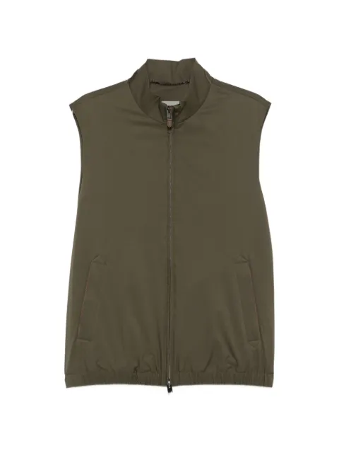 Canali high-neck sleeveless jacket
