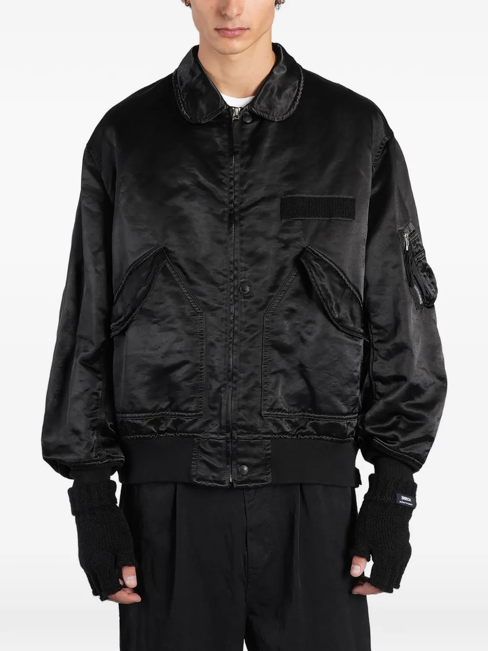 Comme des Garçons Homme panelled zip-up jacket - Black