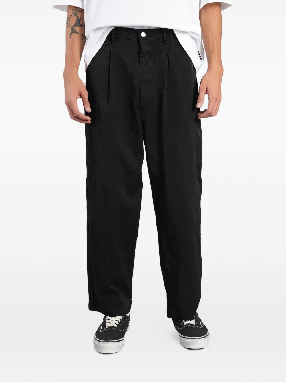 Comme des Garçons Homme pleat-detail straight-leg trousers - Noir