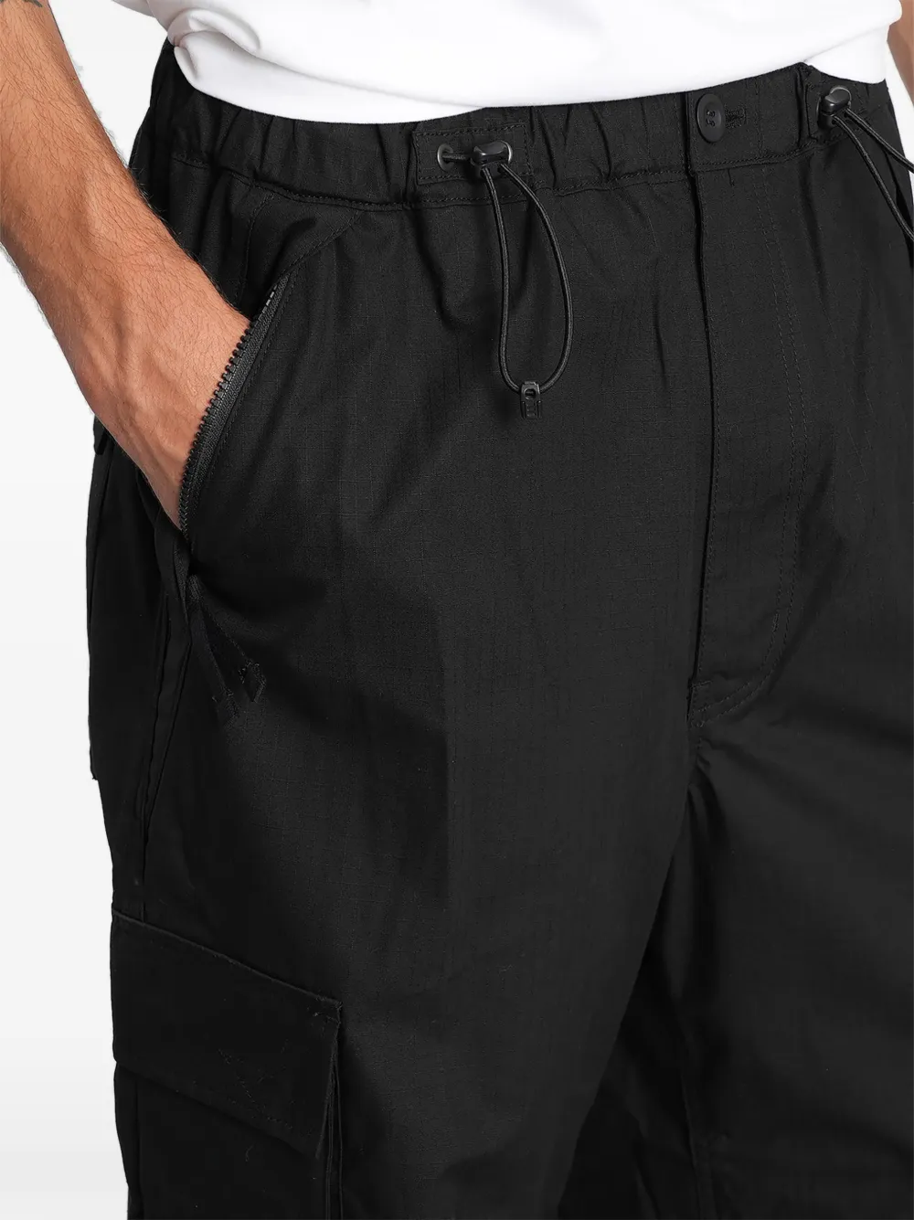Comme des Garçons Homme Cargo broek met trekkoord Zwart