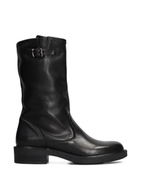 Metisse buckle-detail leather biker boots