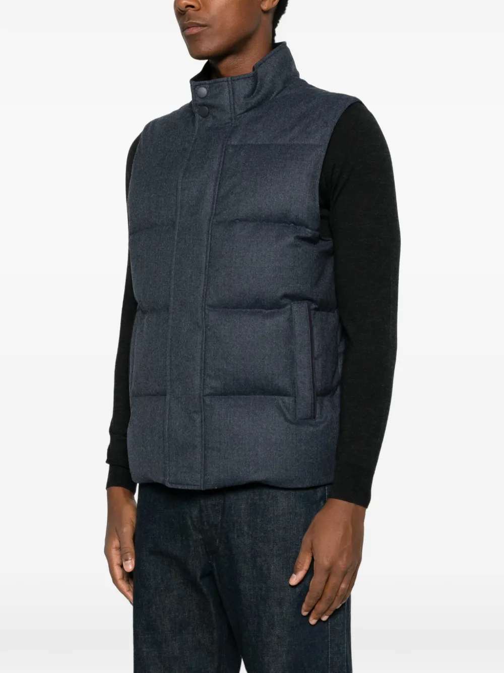 Canali Wollen bodywarmer Blauw