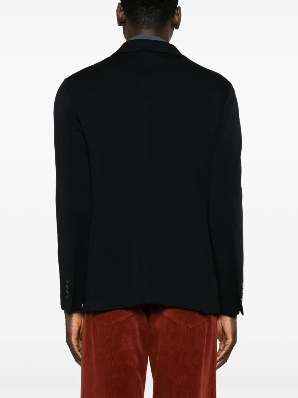 Canali Wollen blazer met opgestikte zak Blauw